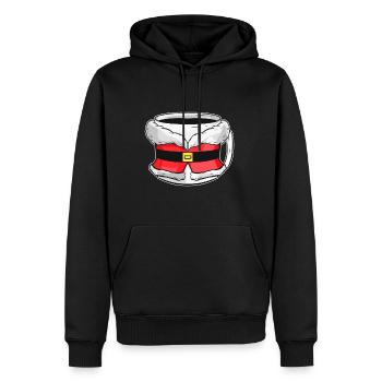 Gobelet d'automne avec la robe du père Noël pour Noël - Sweat à capuche Premium bio Homme - noir - Devant - Nico (187cm)