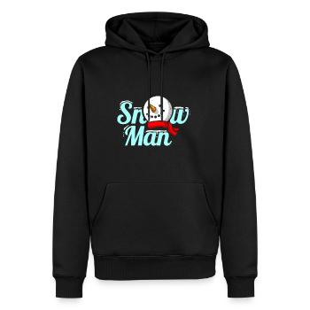 Le costume de bonhomme de neige pour Noël - Sweat à capuche Premium bio Homme - noir - Devant - Nico (187cm)