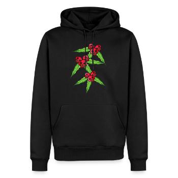 Gui avec crâne mistleberries pour un noir - Sweat à capuche Premium bio Homme - noir - Devant - Nico (187cm)