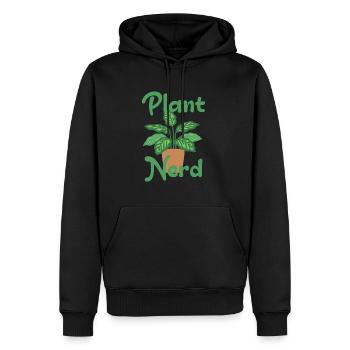Plant Nerd Plant Flower - Männer Premium Bio Hoodie - Schwarz - Vorne - Nico (187cm)