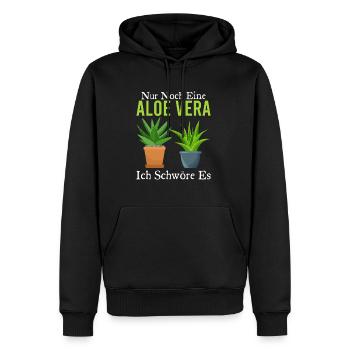 Juste un autre aloe vera je le jure plante - Sweat à capuche Premium bio Homme - noir - Devant - Nico (187cm)