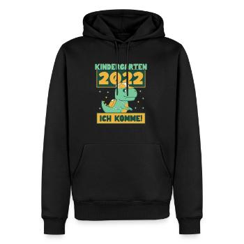 Kindergarten 2022 Ich Komme Kindergartenkind Dino - Männer Premium Bio Hoodie - Schwarz - Vorne - Nico (187cm)