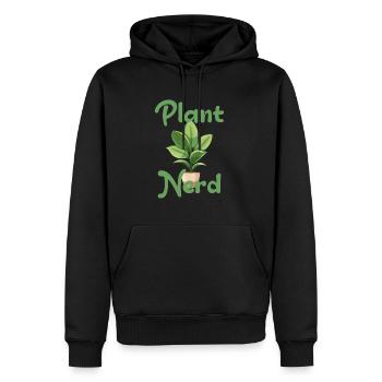 Nerd des plantes - Sweat à capuche Premium bio Homme - noir - Devant - Nico (187cm)