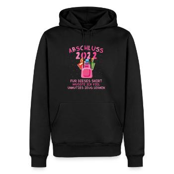 Für Das Shirt Musste Ich Unnützes Zeug Lernen - Männer Premium Bio Hoodie - Schwarz - Vorne - Nico (187cm)