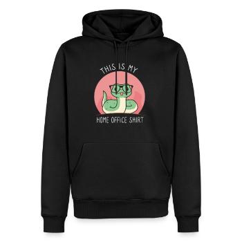 This is my home office queue - Men’s Premium Organic Hoodie - black - Front - Nico (187cm)