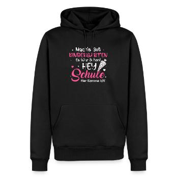 Machs gut Kindergarten Schule Ich Komme Schultüte - Männer Premium Bio Hoodie - Schwarz - Vorne - Nico (187cm)