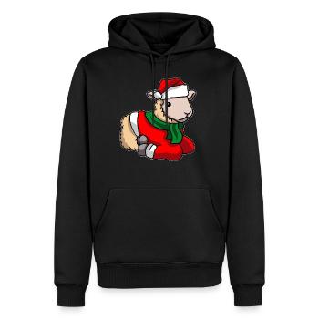 Moutons en costume de Noël - Sweat à capuche Premium bio Homme - noir - Devant - Nico (187cm)