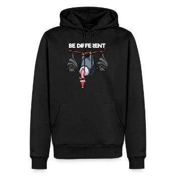 Be Different Geier Fledermaus Weihnachtsmann - Männer Premium Bio Hoodie - Schwarz - Vorne - Nico (187cm)