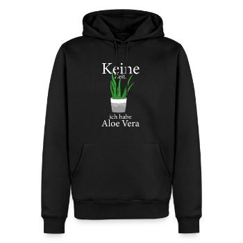 Keine Zeit Ich Habe Aloe Vera Zimmerpflanze - Männer Premium Bio Hoodie - Schwarz - Vorne - Nico (187cm)