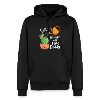 Yes All Over My Face Daddy Gärtner - Männer Premium Bio Hoodie - Schwarz - Vorne - Nico (187cm)