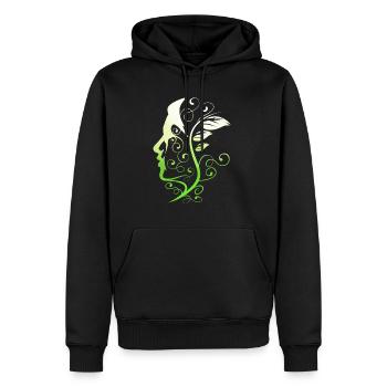 Végétalien dans ma tête. Green Mind, Devenez végétalien - Sweat à capuche Premium bio Homme - noir - Devant - Nico (187cm)