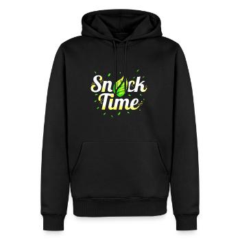 Veggie Snack Time - Vegetarian And Vegan - Männer Premium Bio Hoodie - Schwarz - Vorne - Nico (187cm)