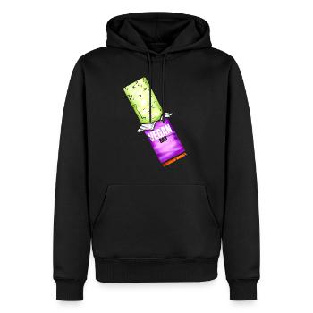 Green Sweets Vegan Bar Pour Végétarien Et Végétalien - Sweat à capuche Premium bio Homme - noir - Devant - Nico (187cm)
