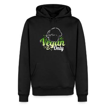 Chefs Hat Cooking Only Veggies For Vegetarian And - Männer Premium Bio Hoodie - Schwarz - Vorne - Nico (187cm)