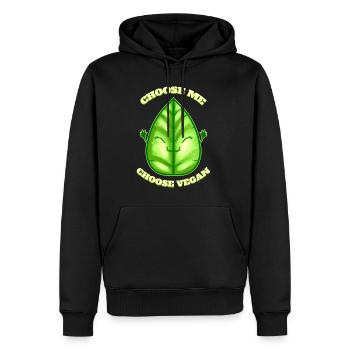 Choose Veggies, Choose Vegan - Männer Premium Bio Hoodie - Schwarz - Vorne - Nico (187cm)
