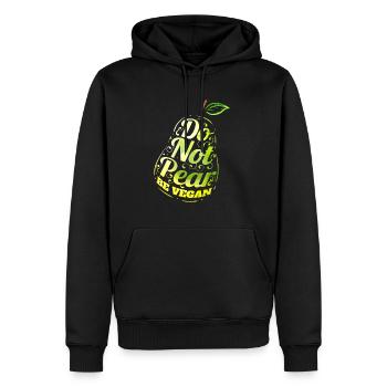 Do Not Pear - Be Vegan - Männer Premium Bio Hoodie - Schwarz - Vorne - Nico (187cm)