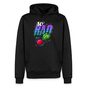 So Rad - Vegetarian Radish - Go Vegan - Männer Premium Bio Hoodie - Schwarz - Vorne - Nico (187cm)