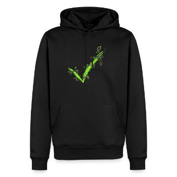 Green Hook For Yes To Vegetarianism And Veganism - Männer Premium Bio Hoodie - Schwarz - Vorne - Nico (187cm)