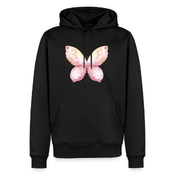 Ailes de papillon Carnaval des papillons Carnaval - Sweat à capuche Premium bio Homme - noir - Devant - Nico (187cm)