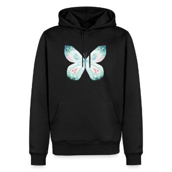 Ailes de papillon Carnaval des papillons Carnaval - Sweat à capuche Premium bio Homme - noir - Devant - Nico (187cm)