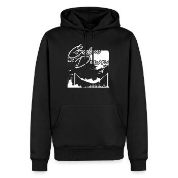 Détente et détente. Calme-toi - Sweat à capuche Premium bio Homme - noir - Devant - Nico (187cm)