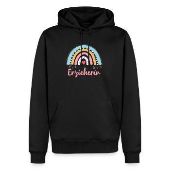 Éducateur Rainbow Pedagogue Enseignant de maternelle - Sweat à capuche Premium bio Homme - noir - Devant - Nico (187cm)