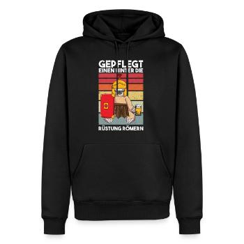 Gepflegt Einen Hinter Die Rüstung Römern - Männer Premium Bio Hoodie - Schwarz - Vorne - Nico (187cm)