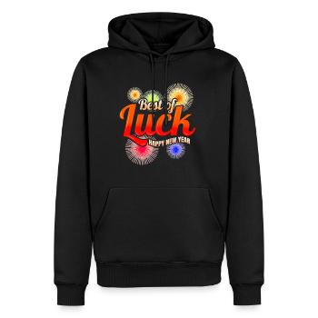 Best Of Luck Fireworks Happy New Year - Männer Premium Bio Hoodie - Schwarz - Vorne - Nico (187cm)