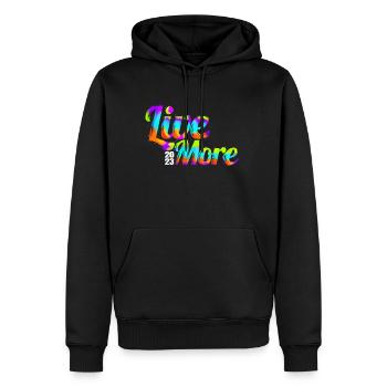 Colorful Logo Live More 2023 New Year - Männer Premium Bio Hoodie - Schwarz - Vorne - Nico (187cm)