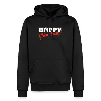 Hoppy New Year 2023 - Chinese New Year - Männer Premium Bio Hoodie - Schwarz - Vorne - Nico (187cm)