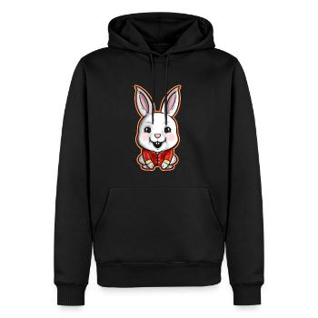 Mignon Kawaii Lapin En Chinois Veste 2023 Chinois - Sweat à capuche Premium bio Homme - noir - Devant - Nico (187cm)
