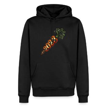 Stylized Carrot With 2023 - Rabbit Chinese New - Männer Premium Bio Hoodie - Schwarz - Vorne - Nico (187cm)
