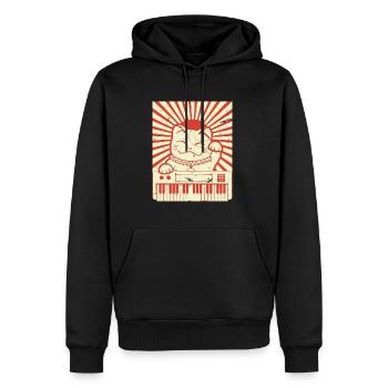 Modular Cat Japanese Musical Modular Synthesizer - Männer Premium Bio Hoodie - Schwarz - Vorne - Nico (187cm)