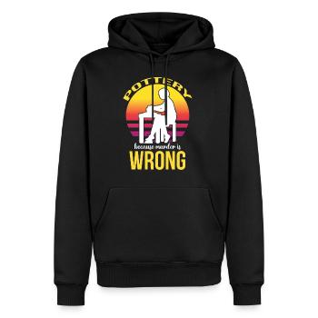 Pottery and pottery - Men’s Premium Organic Hoodie - black - Front - Nico (187cm)