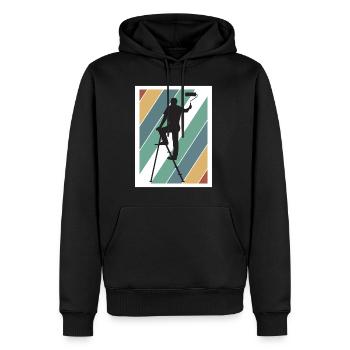 Maler und Lackierer, der Beste und Nervigste Beruf - Männer Premium Bio Hoodie - Schwarz - Vorne - Nico (187cm)
