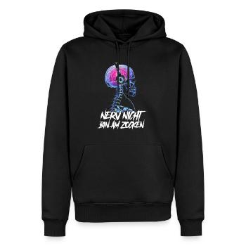 Nerv nicht bin am zocken Gamer Skelett - Männer Premium Bio Hoodie - Schwarz - Vorne - Nico (187cm)