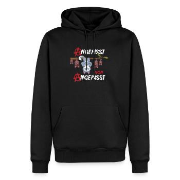 Angepisst von Angepasst Be Different Husky Hund - Männer Premium Bio Hoodie - Schwarz - Vorne - Nico (187cm)