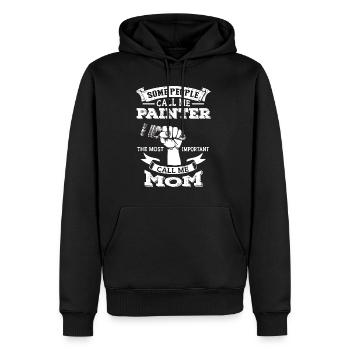 Peintre et vernisseur, le métier le meilleur et le plus ennuyeux - Sweat à capuche Premium bio Homme - noir - Devant - Nico (187cm)
