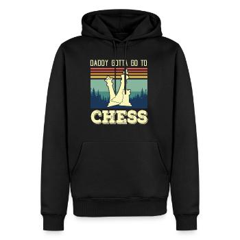 Cadeau de fête des pères pour papa le jour de la fête des pères - Sweat à capuche Premium bio Homme - noir - Devant - Nico (187cm)