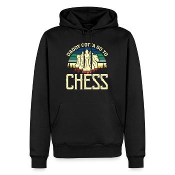 Father's Day gift for dad for Father's Day - Men’s Premium Organic Hoodie - black - Front - Nico (187cm)