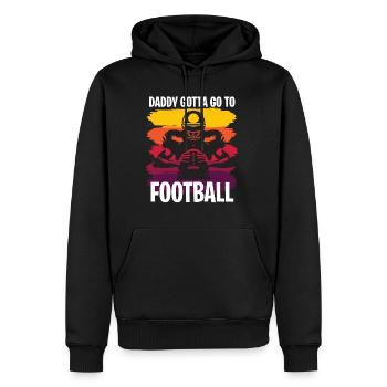 Cadeau de fête des pères pour papa le jour de la fête des pères - Sweat à capuche Premium bio Homme - noir - Devant - Nico (187cm)