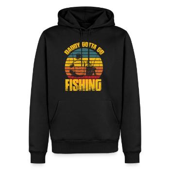 Father's Day Gift for Dad for Men's Day - Men’s Premium Organic Hoodie - black - Front - Nico (187cm)