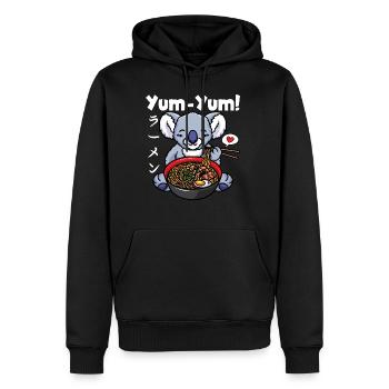 Yum Yum Japan Anime Ramen Nudel Koala - Männer Premium Bio Hoodie - Schwarz - Vorne - Nico (187cm)