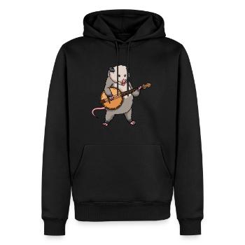 Opossum Animal Playing Banjo Banjo Player - Männer Premium Bio Hoodie - Schwarz - Vorne - Nico (187cm)