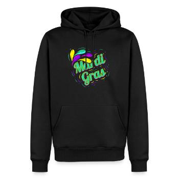 Green Lettering For Mardi Gras - Männer Premium Bio Hoodie - Schwarz - Vorne - Nico (187cm)