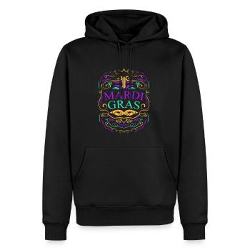 Lettering And Ornaments For Mardi Gras - Männer Premium Bio Hoodie - Schwarz - Vorne - Nico (187cm)