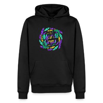 Lettering In A Circle Circule Of Feathers For - Männer Premium Bio Hoodie - Schwarz - Vorne - Nico (187cm)