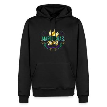 Logo King of Mardi Gras - Männer Premium Bio Hoodie - Schwarz - Vorne - Nico (187cm)