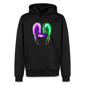 Jester Hat for Mardi Gras - Men’s Premium Organic Hoodie - black - Front - Nico (187cm)