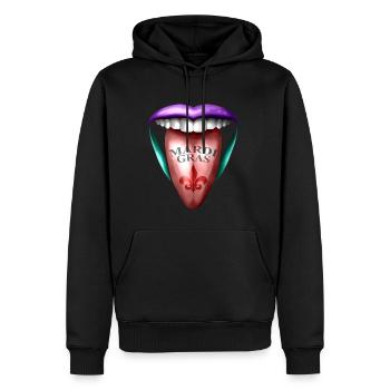 Out Stretched Tongue For Mardi Gras - Männer Premium Bio Hoodie - Schwarz - Vorne - Nico (187cm)